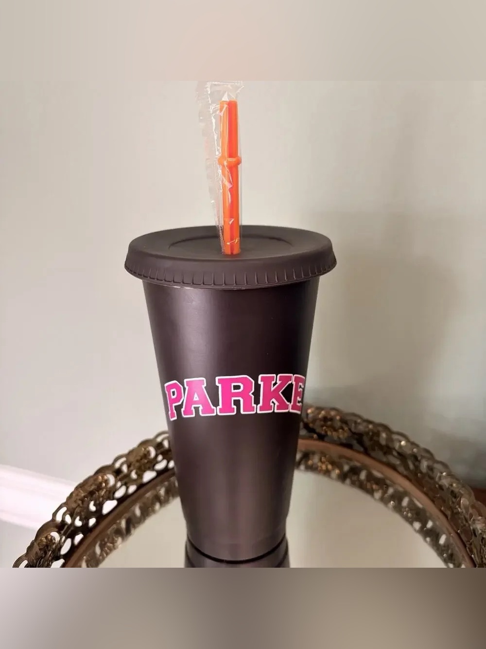 Parke x Dunkin' Reusable Tumbler in the "Espresso" colorway